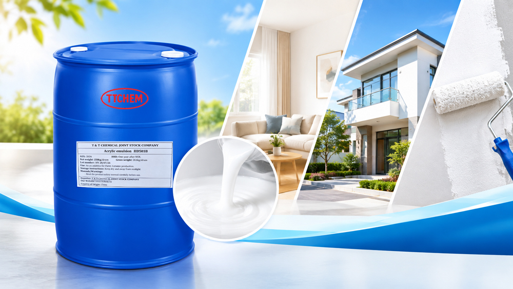 Acrylic Emulsion HD501B – Nhũ Tương Styrene-Acrylic Gốc Nước Cho Sơn Nội Ngoại Thất